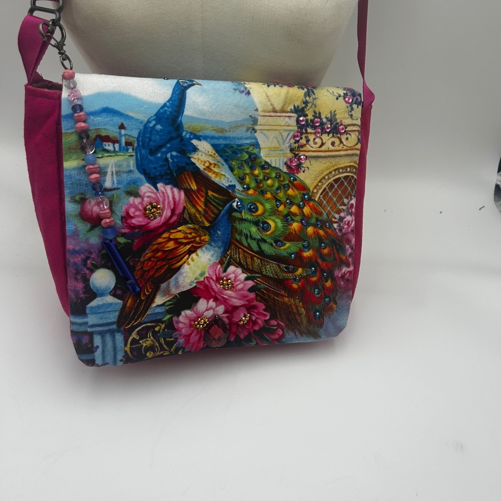 Colorful Peacock Print Women's shoulder Bag